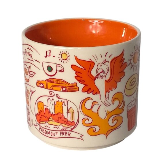 Starbucks "Been There Series" Atlanta Mug With Orange Interior 14 Oz Ceramic Cof - Picture 3 of 5